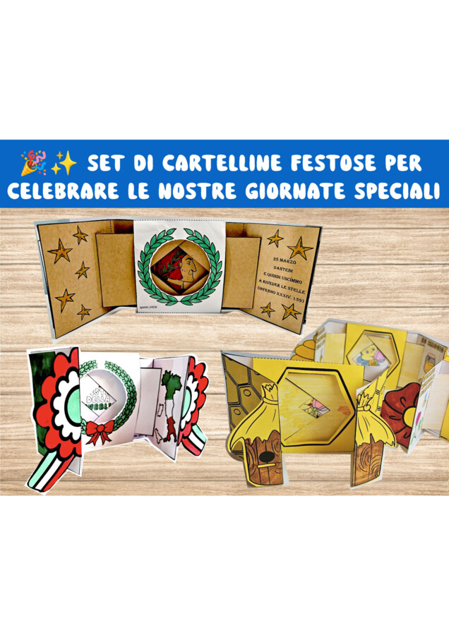 🎉✨ Set di Cartelline Festose per Celebrare le Nostre Giornate Speciali