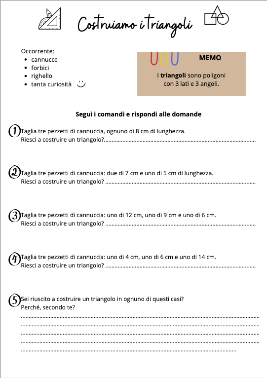Costruiamo i triangoli!