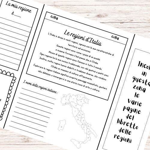 Lapbook regioni italiane da stampare