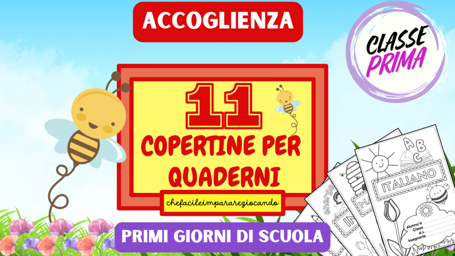 11 COPERTINE PER QUADERNI - ACCOGLIENZA