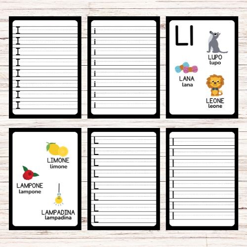 Schede per imparare a scrivere le lettere dell’alfabeto - Back to school