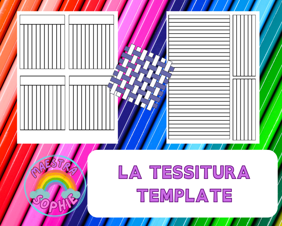 Template per attività di "tessitura" con la carta - tecnologia e storia