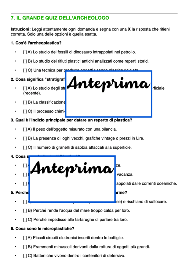 Archeoplastica per bambini: attività e laboratorio sulla plastica e l’ambiente