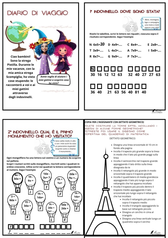 "KIT BACK TO SCHOOL CLASSE 3ª: L'Arte vista con gli occhi della Matematica | Viaggio a Parigi tra Tabelline, Geometria e Logica"