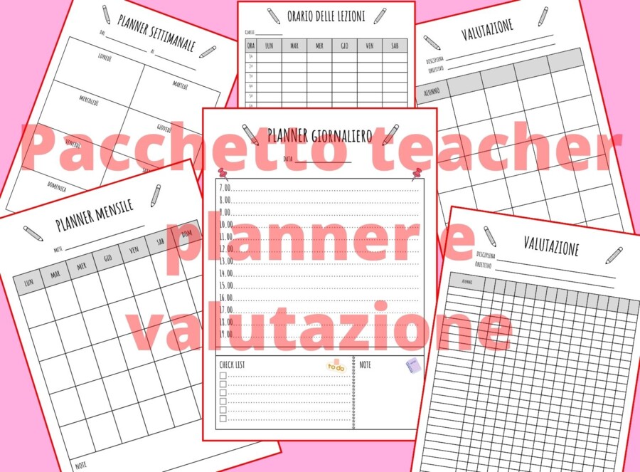 Pacchetto insegnante: teacher planner e valutazione