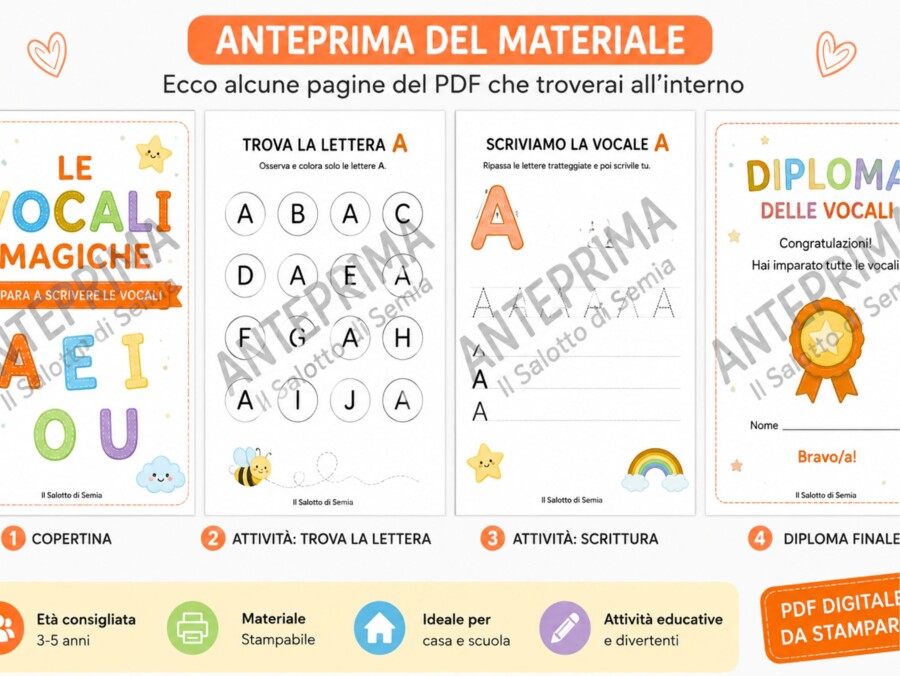 Le Vocali Magiche – Impara a scrivere le vocali giocando