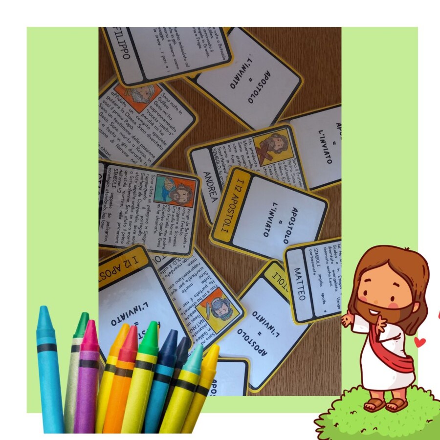 kit per realizzare Flashcards sugli APOSTOLI