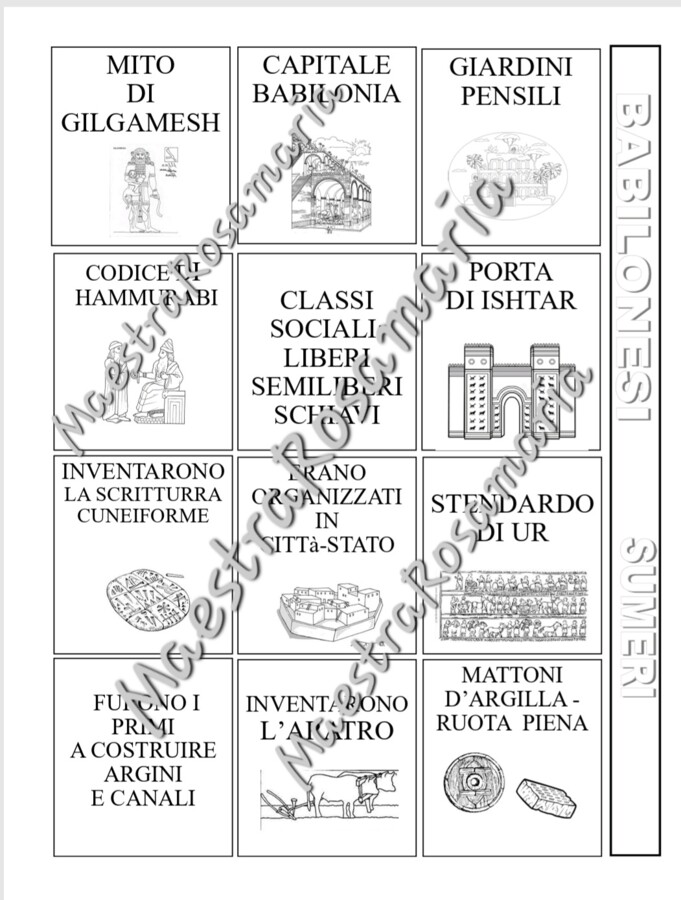 Popoli della Mesopotamia a confronto- attività ludica
