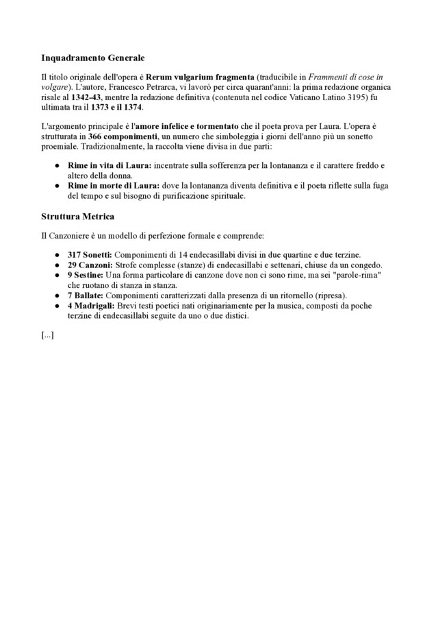 Francesco Petrarca: Il Canzoniere – Riassunto Completo, Metrica e Analisi