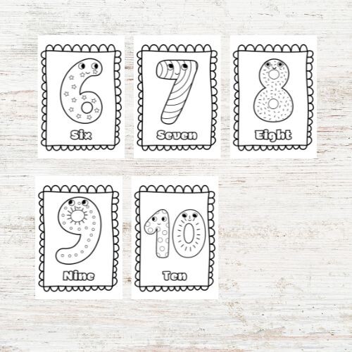 Coloring numbers - Numeri in inglese da colorare