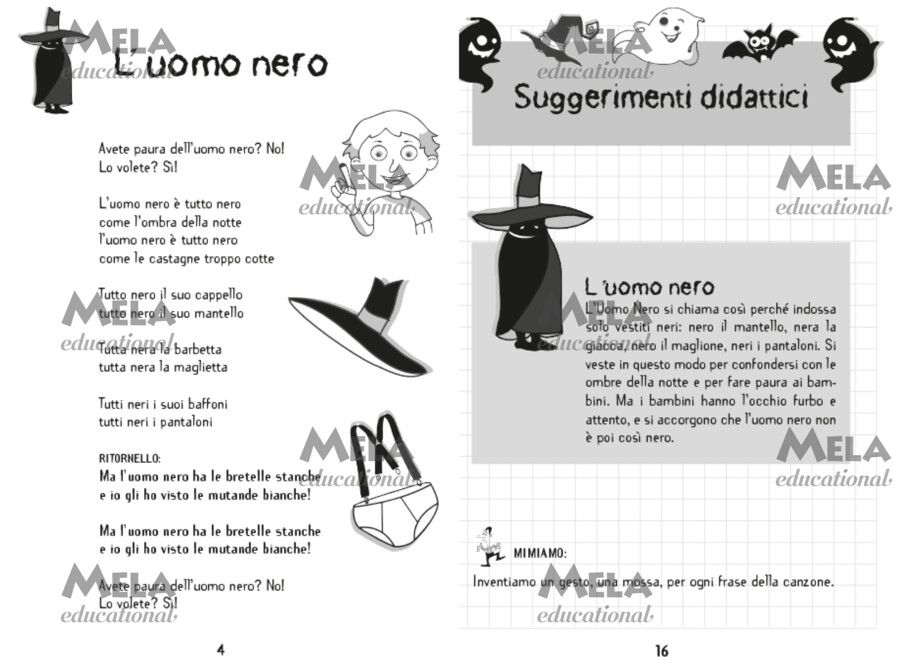 Avete paura dell'uomo nero? - libro con canzoni