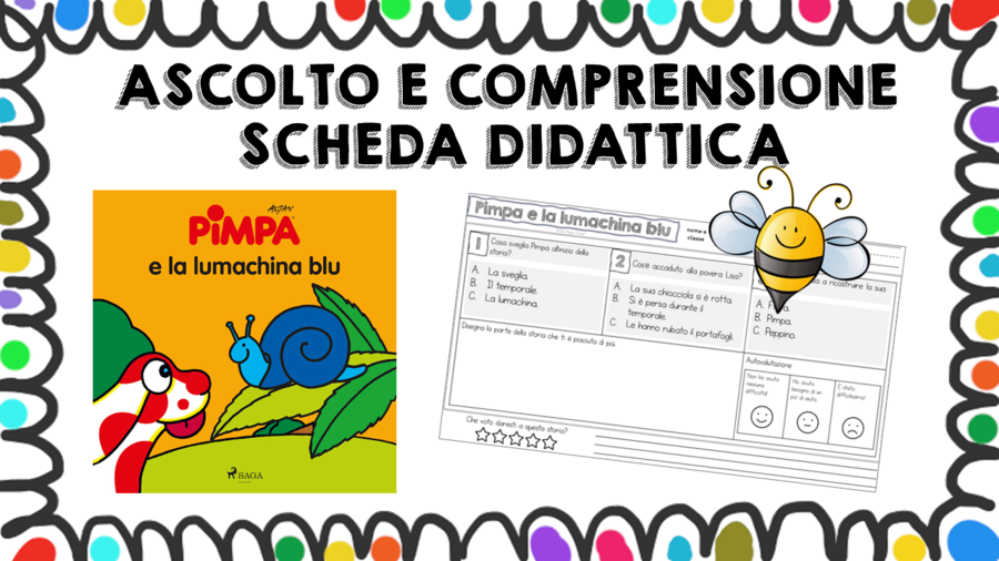 Pimpa e la lumachina blu - scheda didattica comprensione