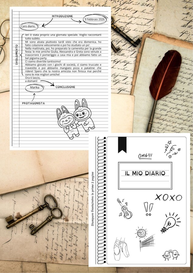 IL DIARIO E LA LETTERA - Lezione Italiano classi 4° e 5°