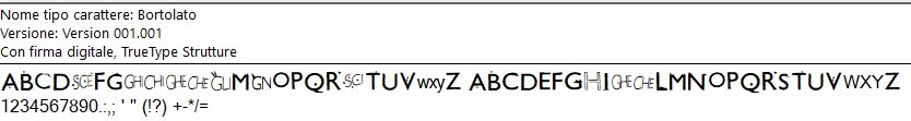 Font Maiuscolo Alta Leggibilità Bortolato
