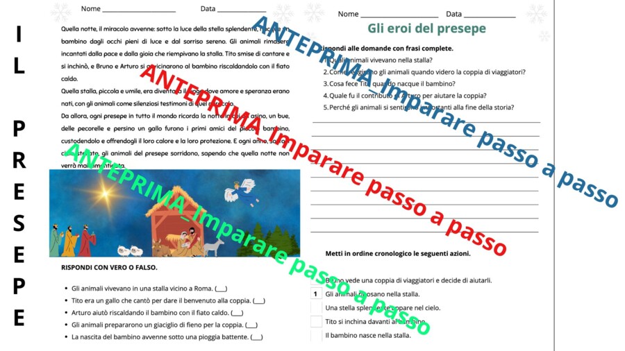 Gli eroi del presepe - Comprensione del testo