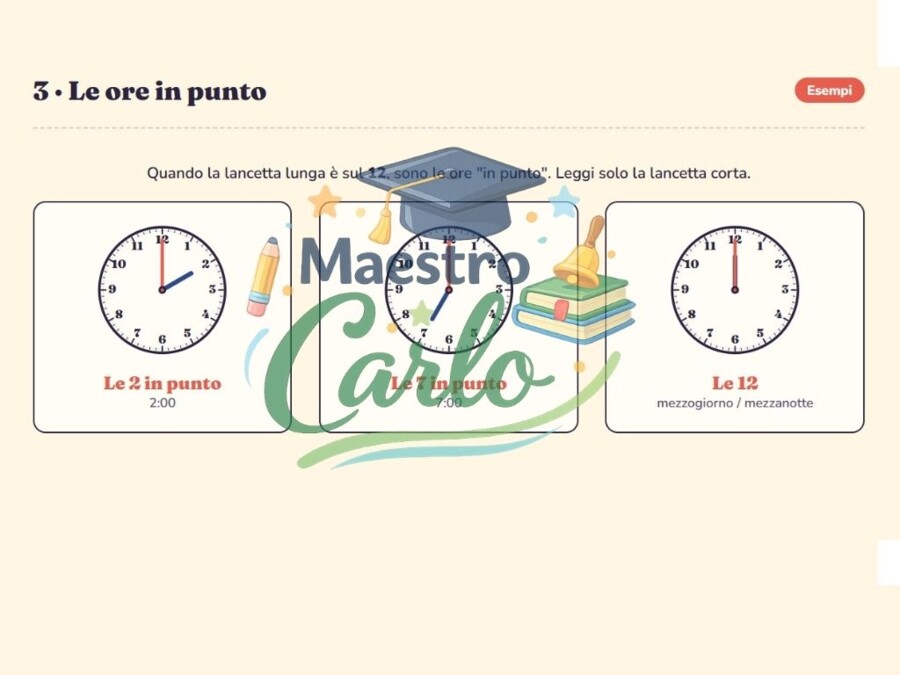 Impara l’Orologio con Tic-Tac! – Libro Didattico Stampabile con Spiegazioni, Esercizi e Soluzioni per la Scuola Primaria