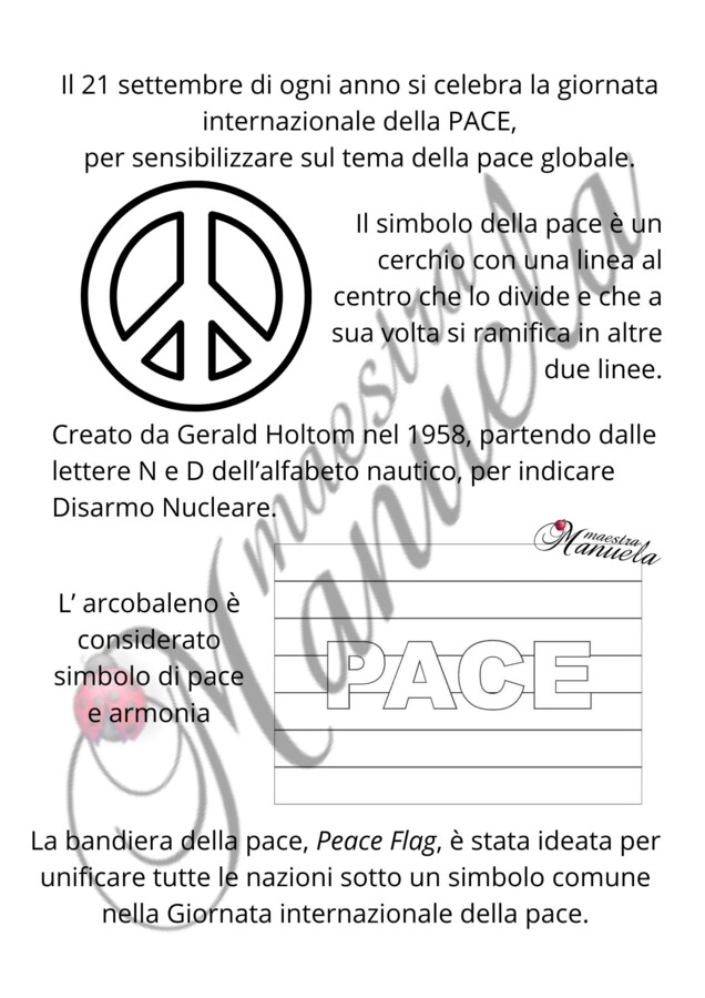 ✨ Giornata Internazionale della Pace – Attività per la scuola primaria ✨