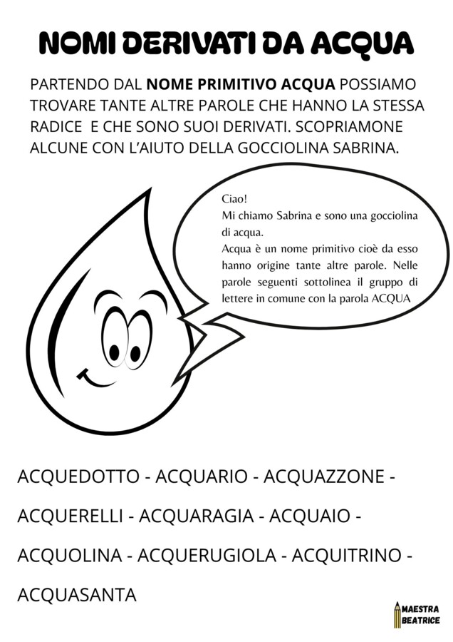 NOMI PRIMITIVI E NOMI DERIVATI
