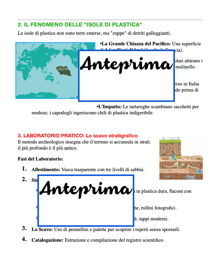 Archeoplastica per bambini: attività e laboratorio sulla plastica e l’ambiente