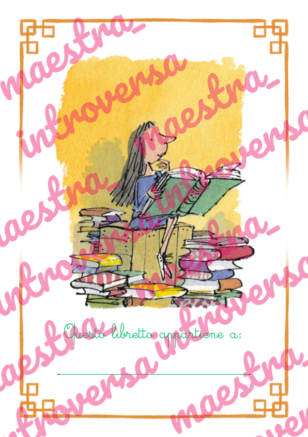 Libretto relativo al libro "Matilde", di Roald Dahl