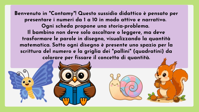 CONTAMY - Storie e Filastrocche da Disegnare per i Numeri da 1 a 10 | Classe 1ª Scuola Primaria