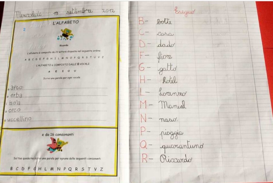 Quadernone di grammatica classe seconda