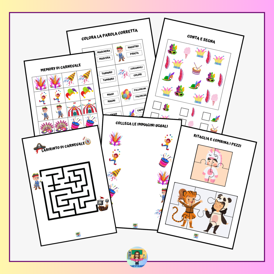 Activity book di Carnevale