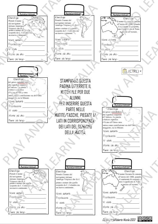 I CONTINENTI E LE LORO MERAVIGLIE