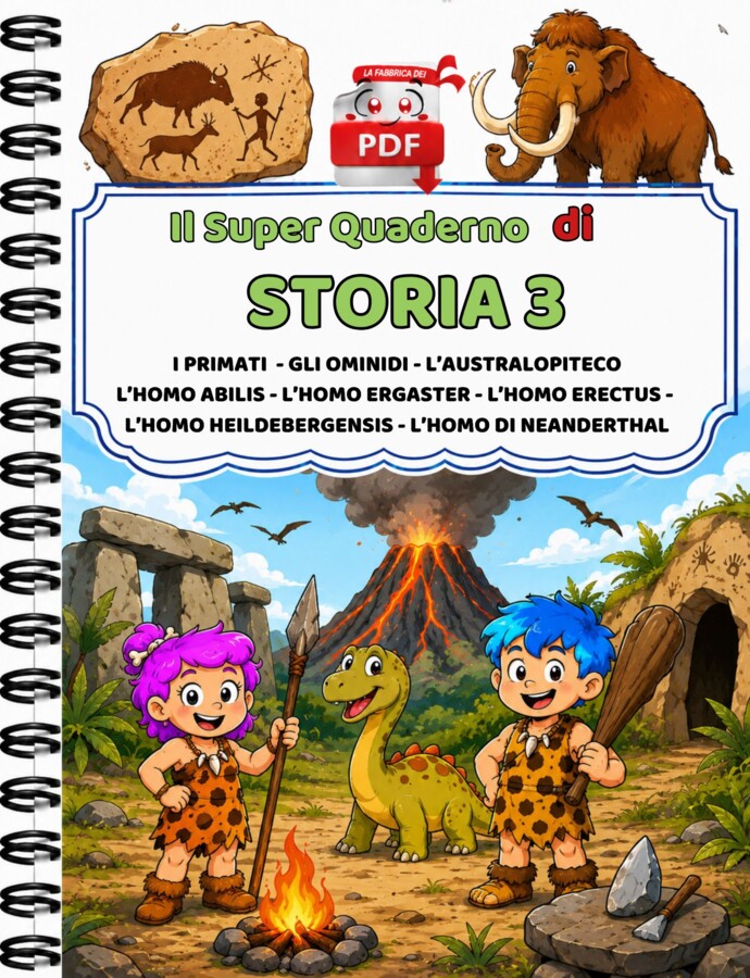 SUPER QUADERNO DI STORIA 3 - dai primati all'Homo di Neanderthal
