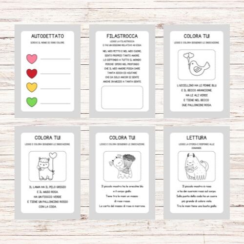 Schede didattiche San Valentino - Schede didattiche di italiano classe prima e seconda