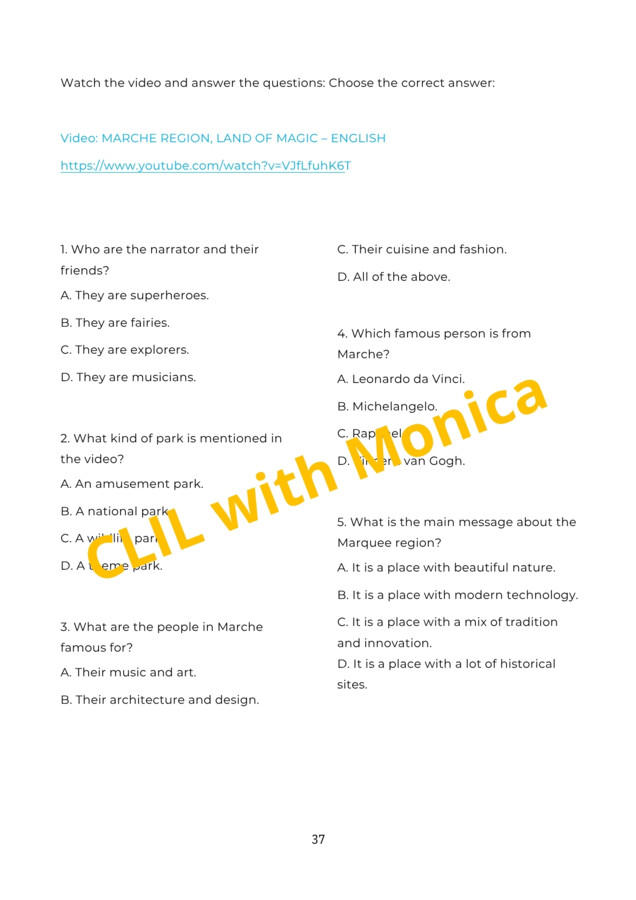 CLIL Geo classe 5^: Italy and its Regions
