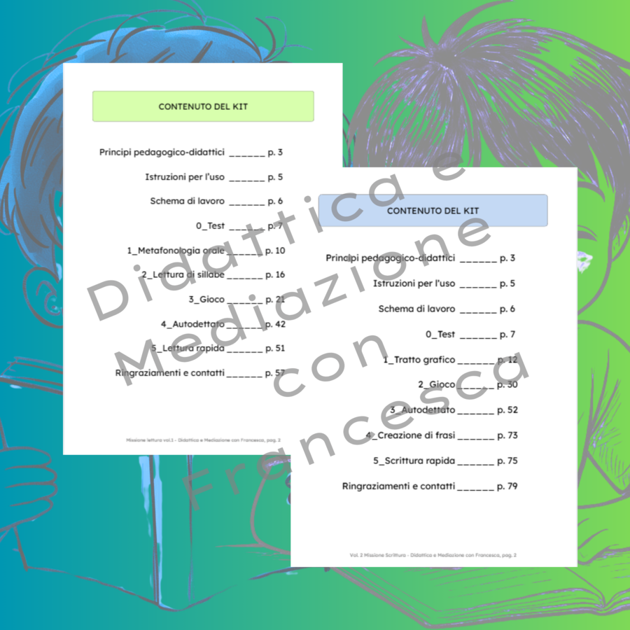 Bundle Missione Lettura + Missione Scrittura. Kit completo di potenziamento cognitivo