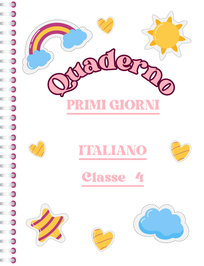 Quaderno PRIMI GIORNI ITALIANO Classe 4