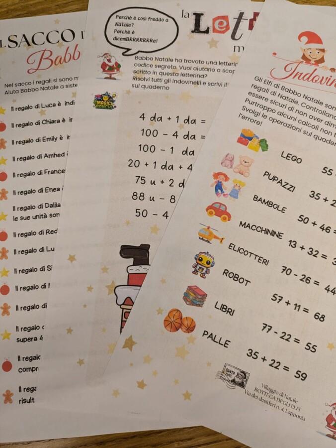 Villaggio di Natale - Compiti e Schede didattiche natalizie - Classe seconda