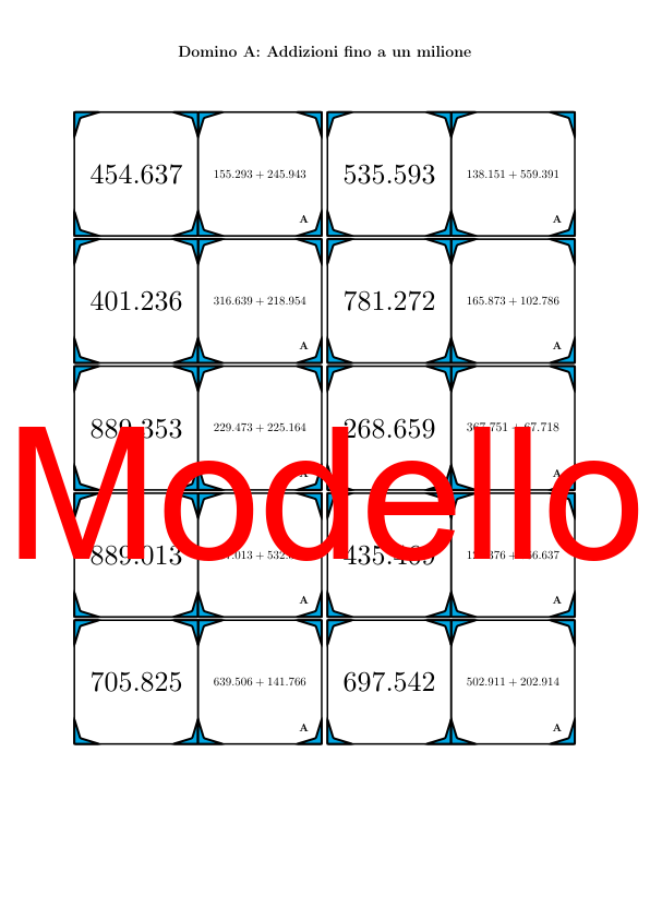 Domino - Addizioni fino a un milione | Attività Matematica