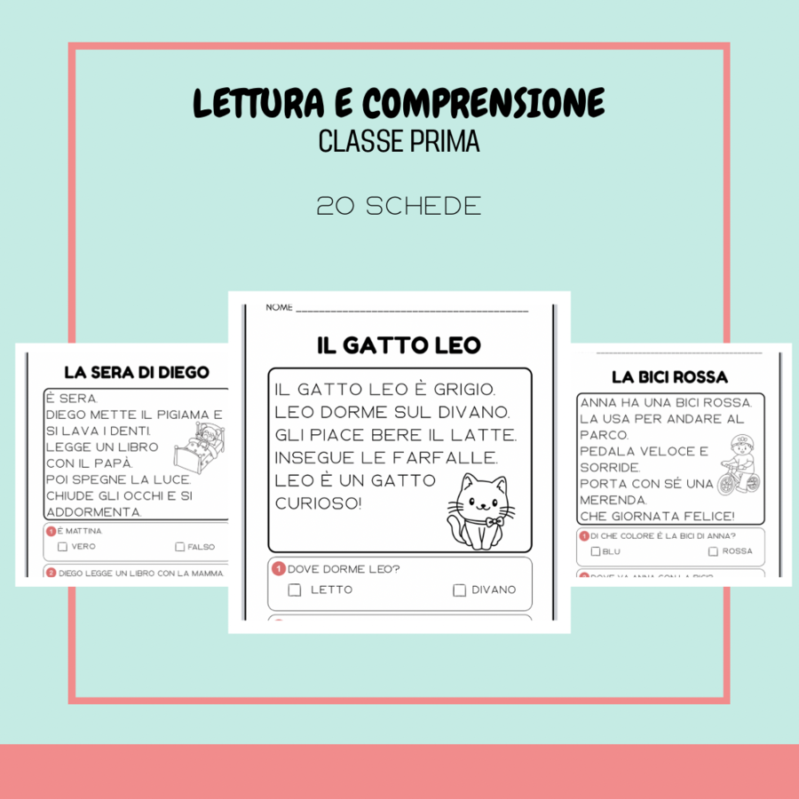 ITALIANO CLASSE PRIMA - lettura e comprensione