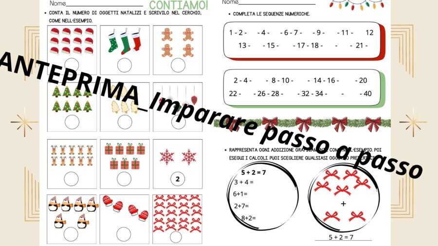 Compiti delle vacanze di matematica_Natale dalla prima alla quinta elementare