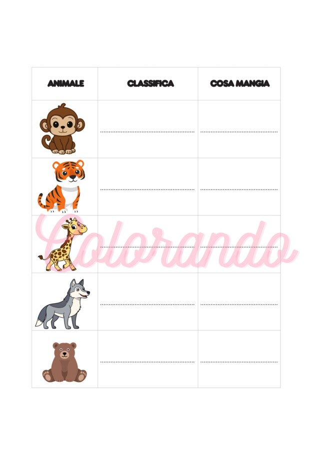 🌿 Alla scoperta degli animali: erbivori, carnivori e onnivori 🐾