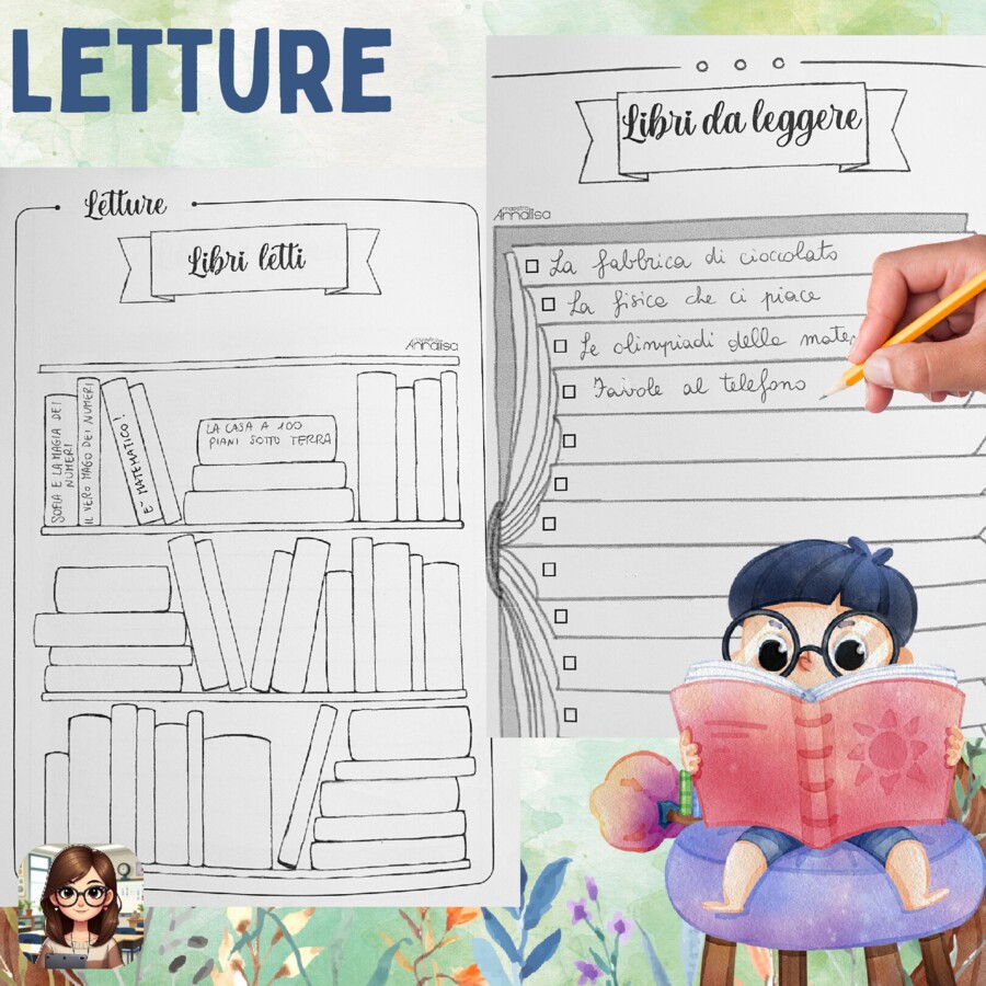 Letture: schede per registrare i libri letti e da leggere