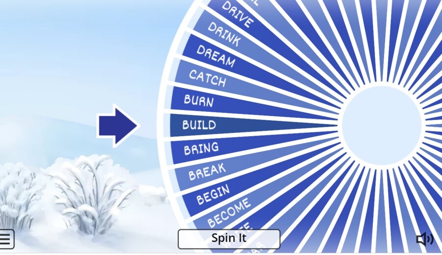 IRREGULAR VERBS - RANDOM WHEEL