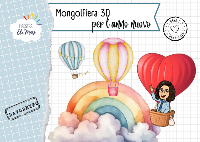 Mongolfiera 3D per celebrare l'anno nuovo