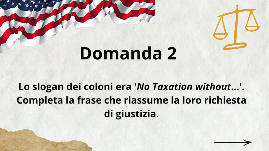 Quiz "La rivoluzione americana"
