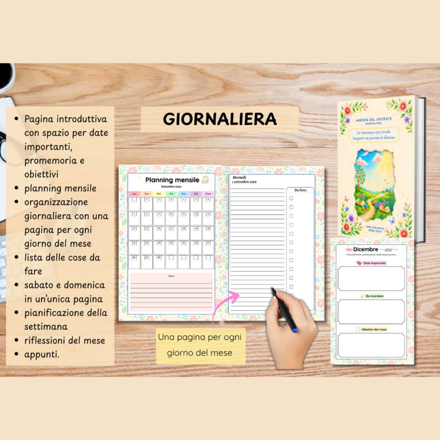 Agenda del docente 2026/2027 - versione giornaliera