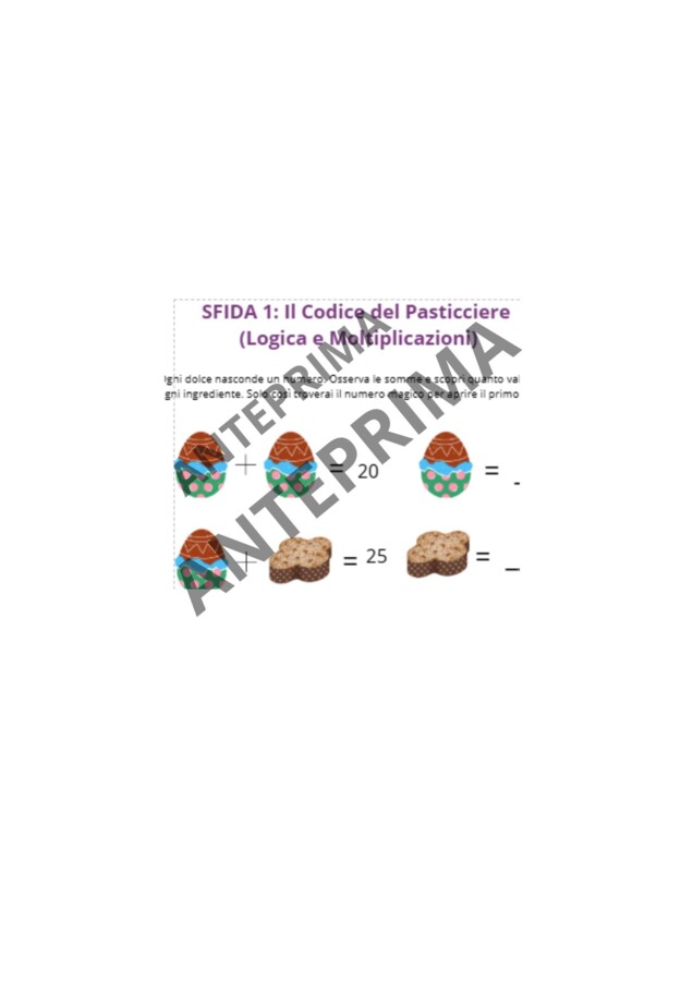 Escape Room di Matematica (Kit Cooperativo) a tema Pasqua
