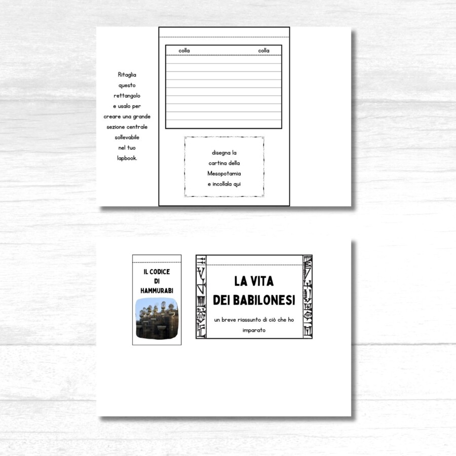 Lapbook Babilonesi - Storia classe quarta