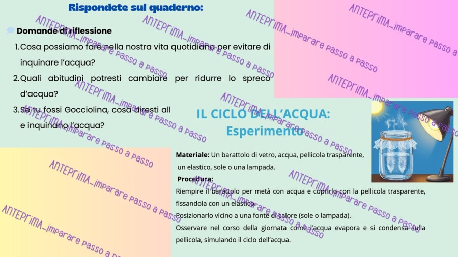 Giornata internazionale dell'acqua - Attività condivise e apprendimento collaborativo