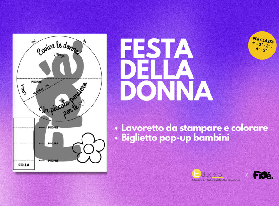 Festa della Donna: Biglietto Pop-Up 3D (Il Lavoretto "Salva-Lezione" in 30 Minuti!) ✂️🌼