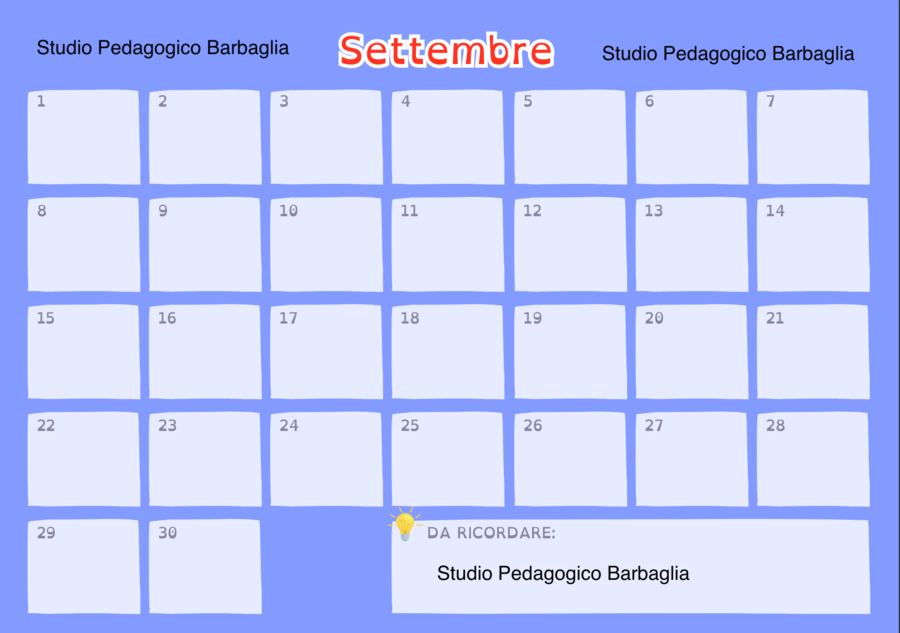 Planner mensile per studenti