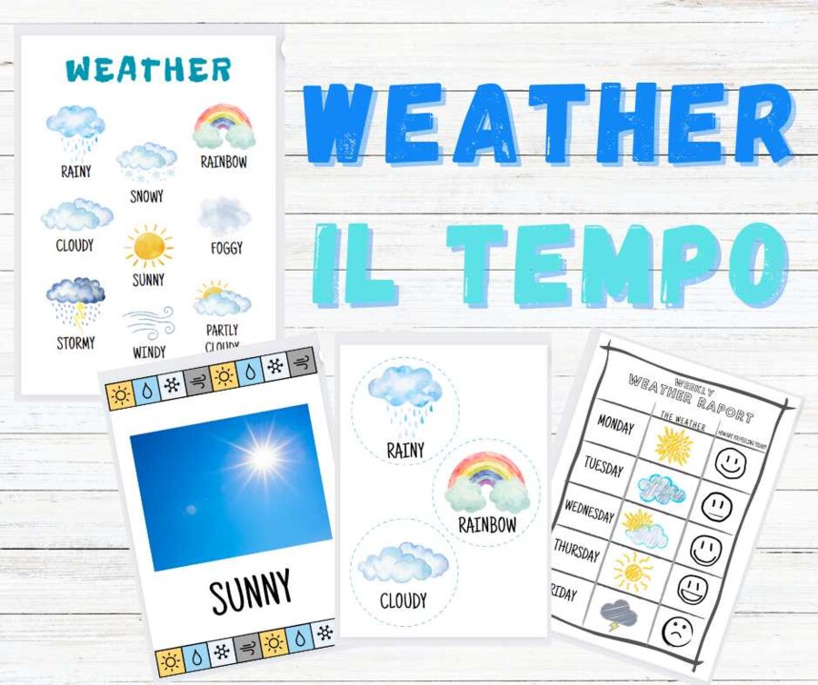 the WEATHER - una serie di schede relative al meteo
