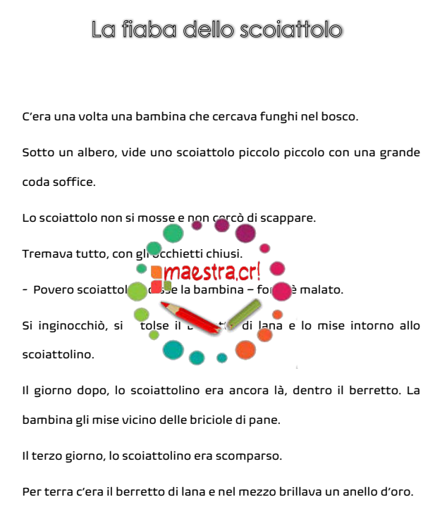 La fiaba dello scoiattolo_testo